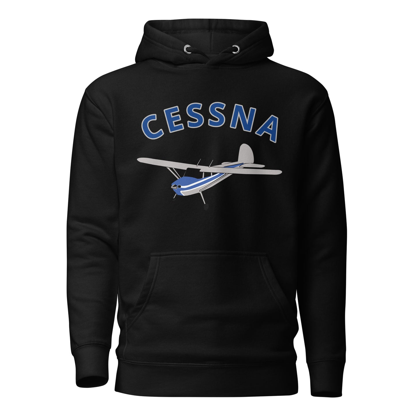 CESSNA 140 Polished-blue trim aircraft Cozy aviation Unisex Hoodie