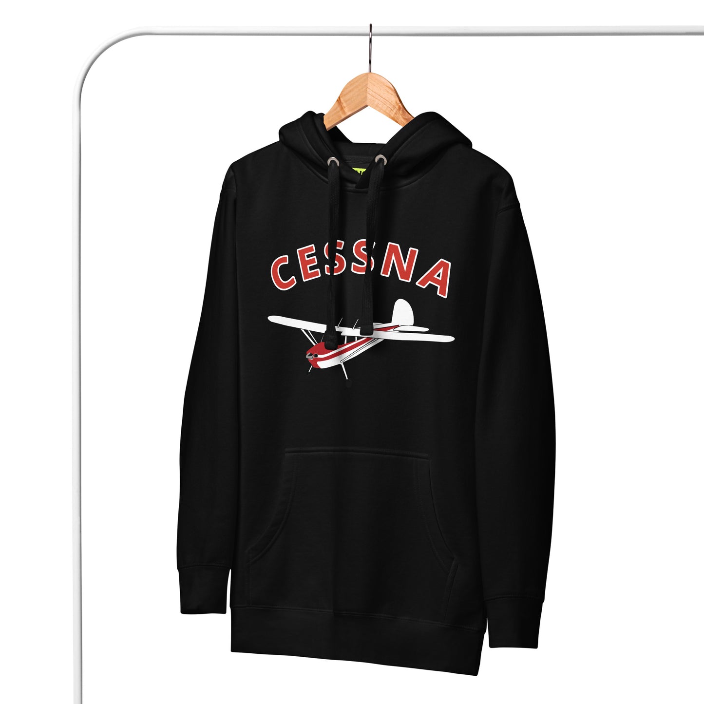 CESSNA 140 White - Red trim aircraft Cozy aviation Unisex Hoodie