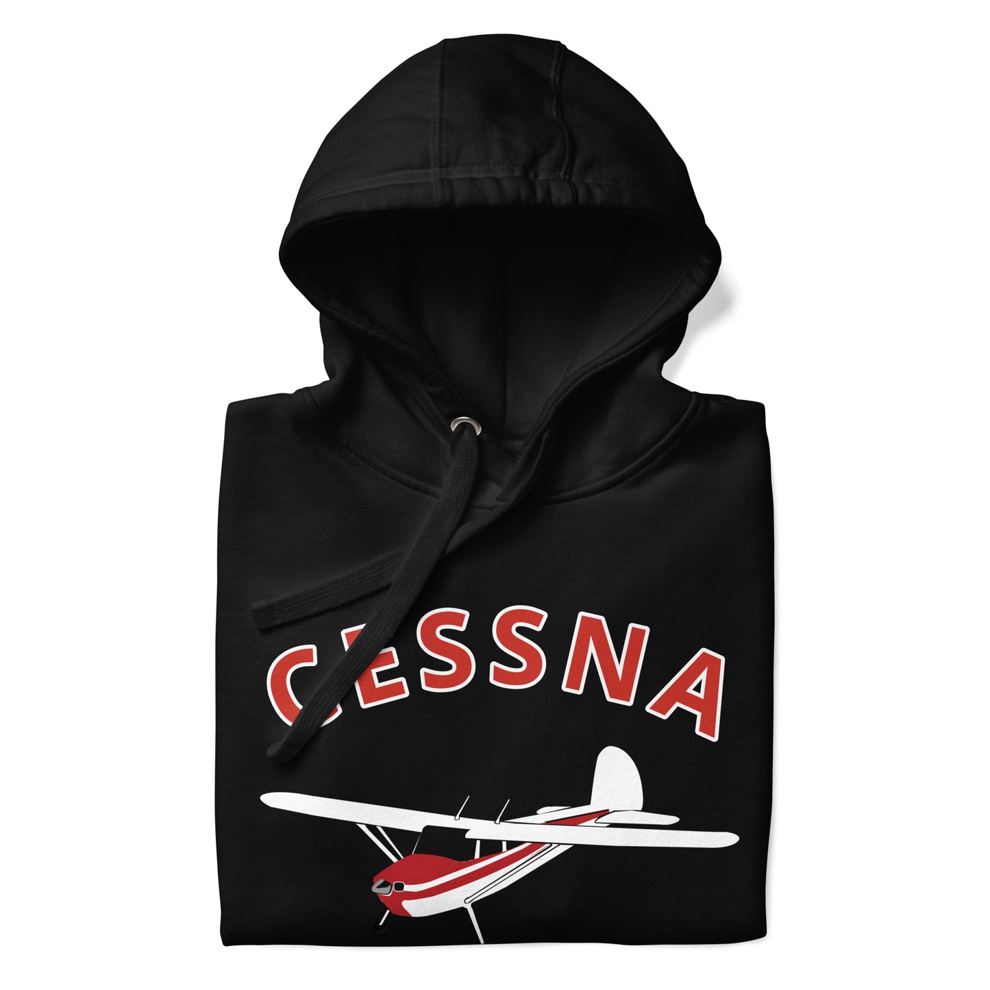 CESSNA 140 White - Red trim aircraft Cozy aviation Unisex Hoodie