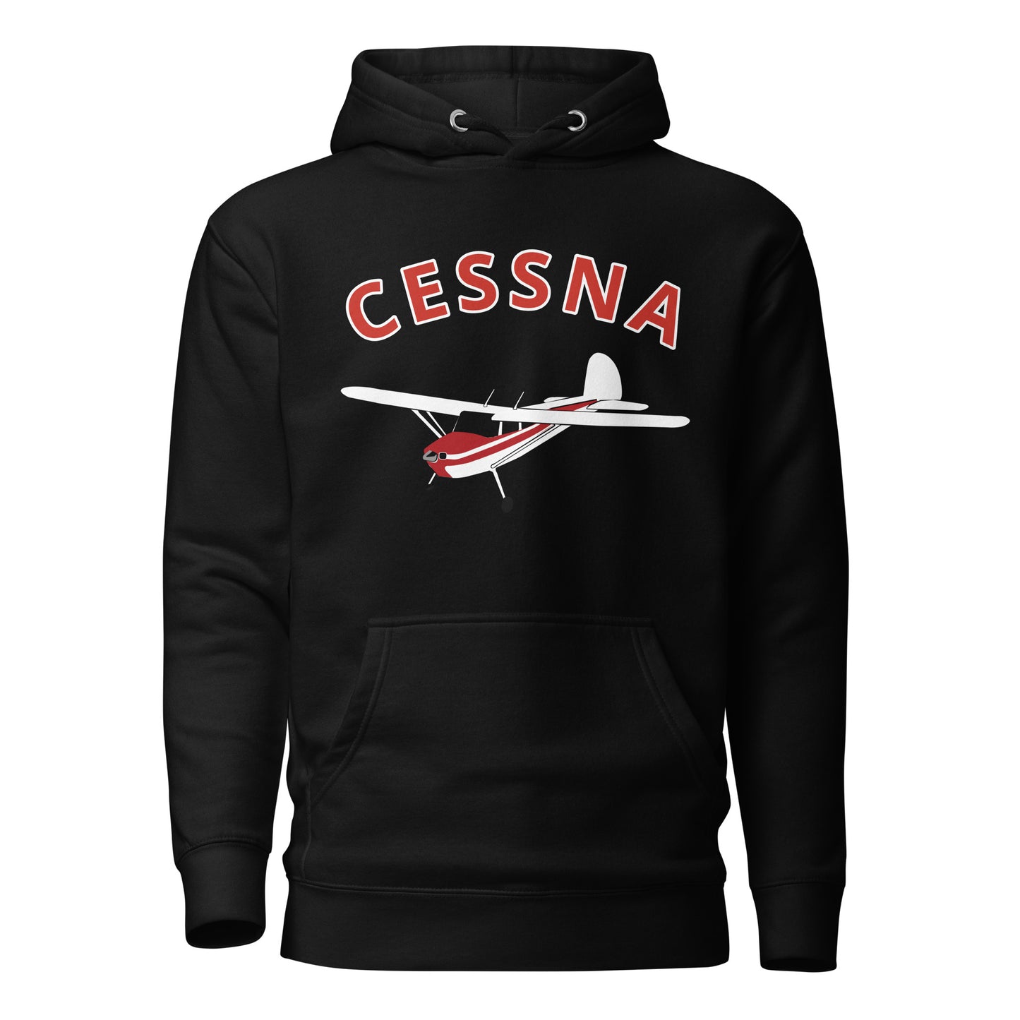 CESSNA 140 White - Red trim aircraft Cozy aviation Unisex Hoodie