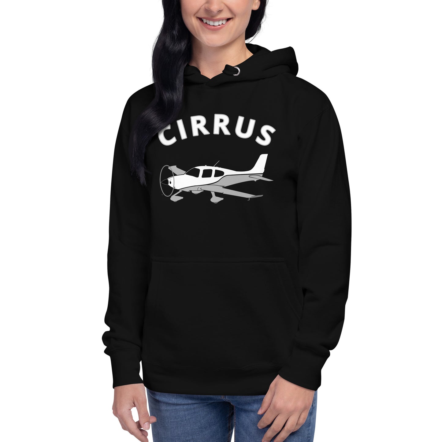 CIRRUS grey-white - cozy Unisex Hoodie. Classic fit for men and women.