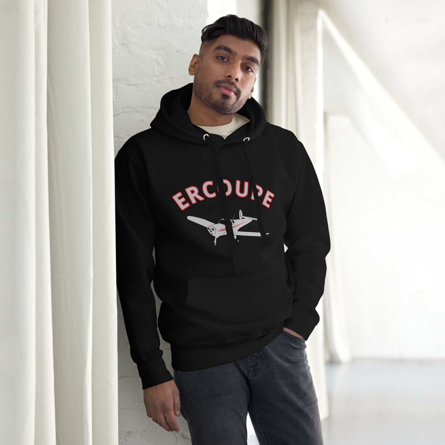 ERCOUPE exclusive aircraft graphic - cozy Unisex Hoodie. Classic fit for men and women