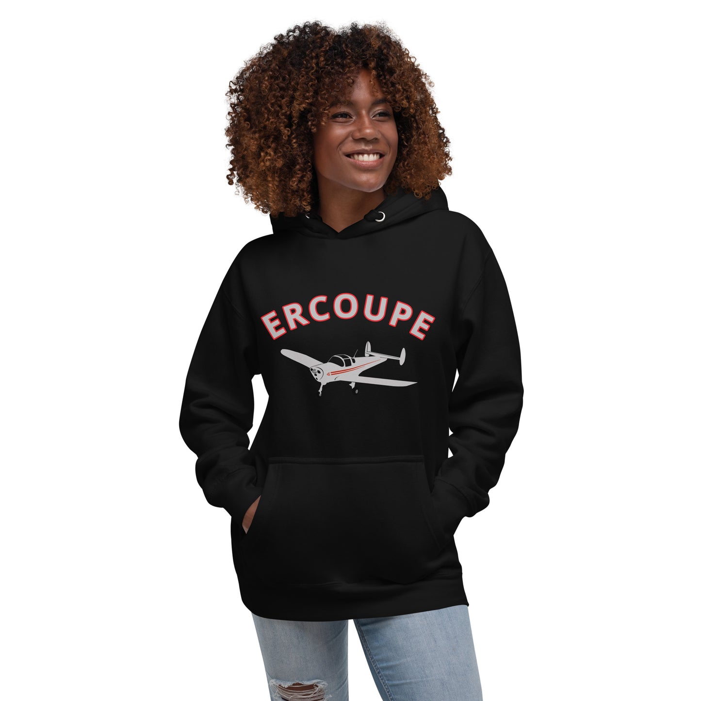 ERCOUPE exclusive aircraft graphic - cozy Unisex Hoodie. Classic fit for men and women