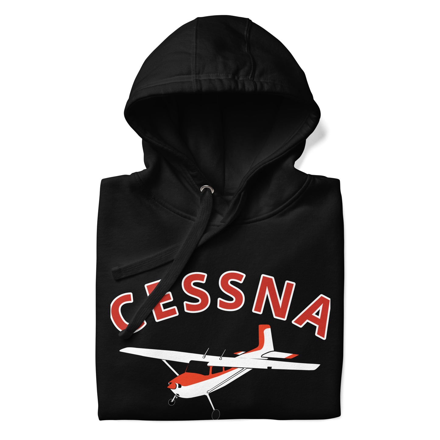 CESSNA 180 Skywagon White-Red aircraft graphic - cozy Unisex Hoodie. Classic fit for men and women