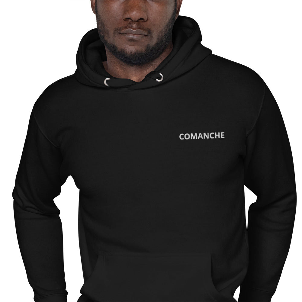 PIPER COMANCHE  Back Print with front embroidery CUSTOM N Number Unisex Hoodie.