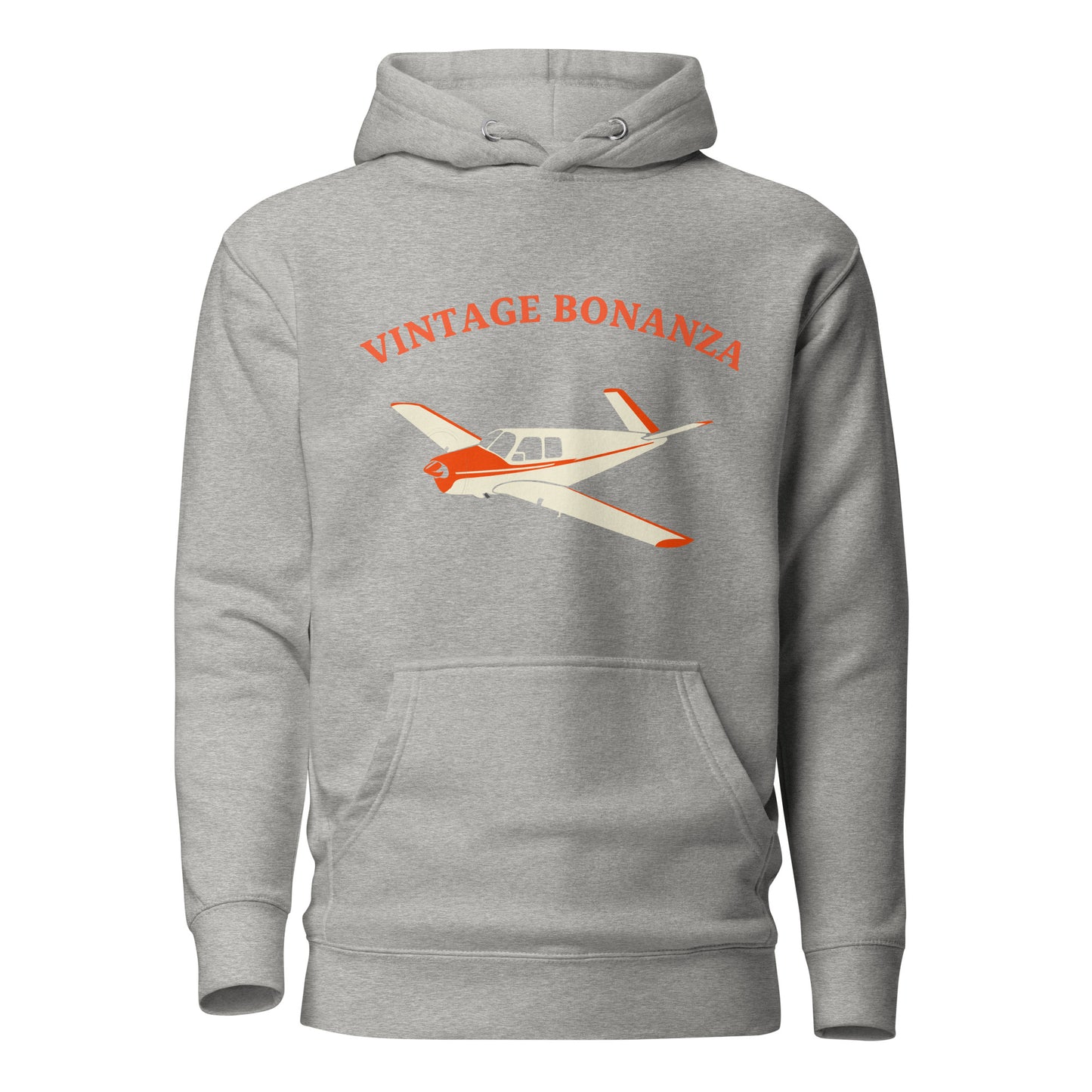 V-TAIL BONANZA Vintage red aircraft - cozy Unisex Hoodie