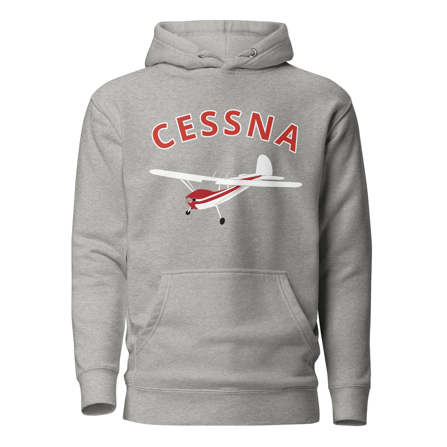 CESSNA 140 White - Red trim aircraft Cozy aviation Unisex Hoodie