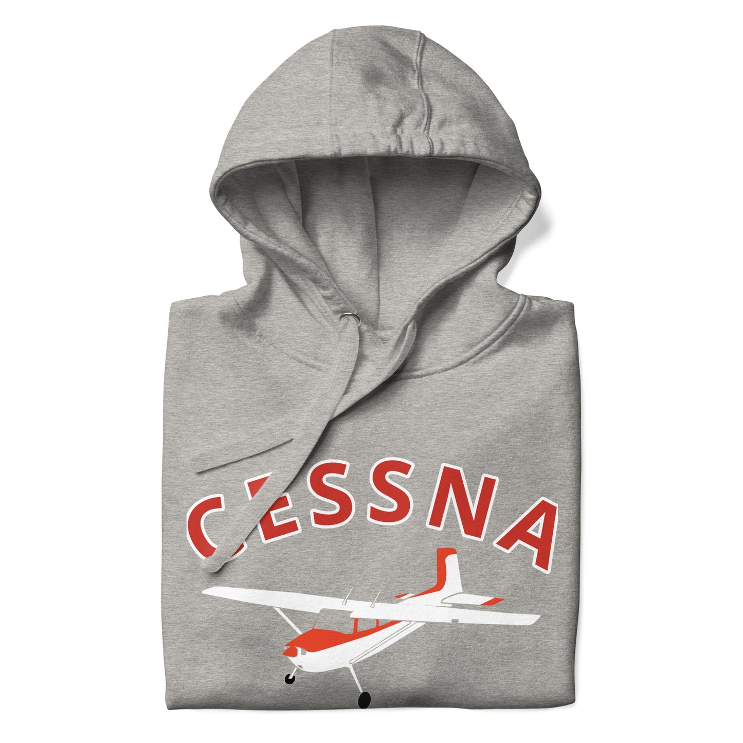 CESSNA 180 Skywagon White-Red aircraft graphic - cozy Unisex Hoodie. Classic fit for men and women