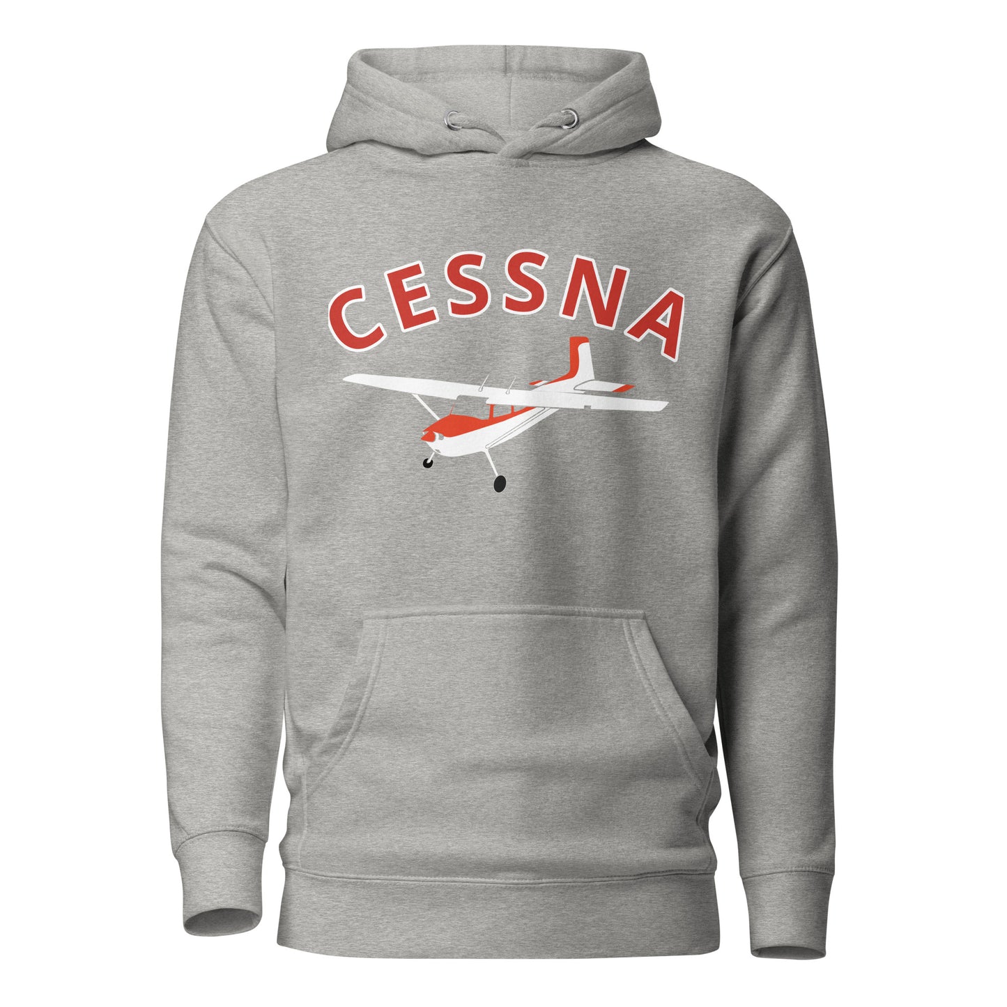 CESSNA 180 Skywagon White-Red aircraft graphic - cozy Unisex Hoodie. Classic fit for men and women