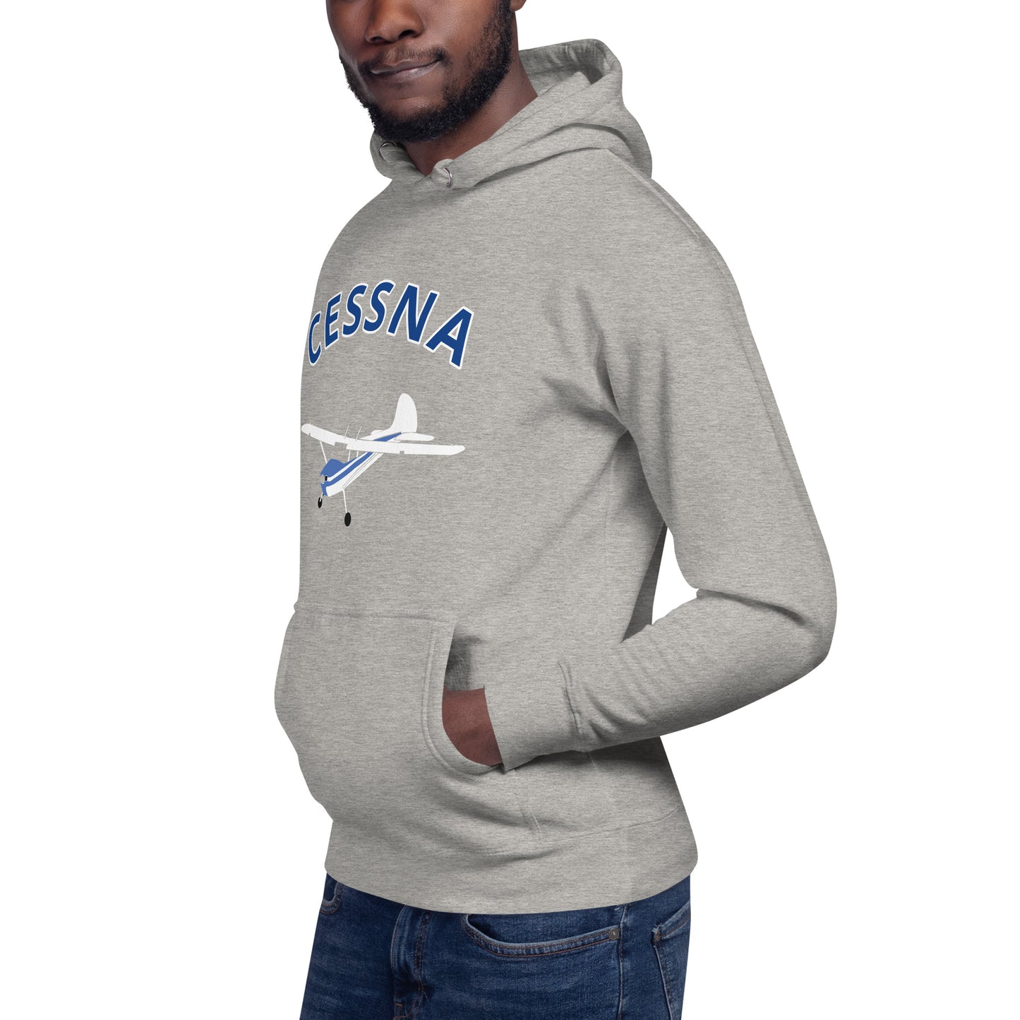 CESSNA 170 White-blue airplane cozy unisex Hoodie