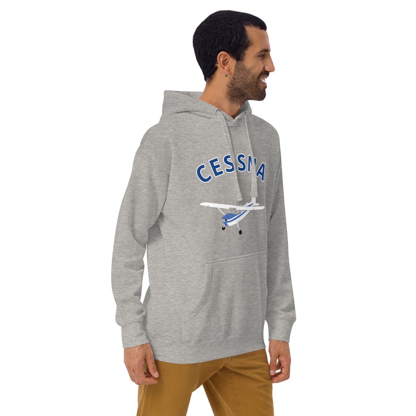 CESSNA 170 White-blue airplane cozy unisex Hoodie