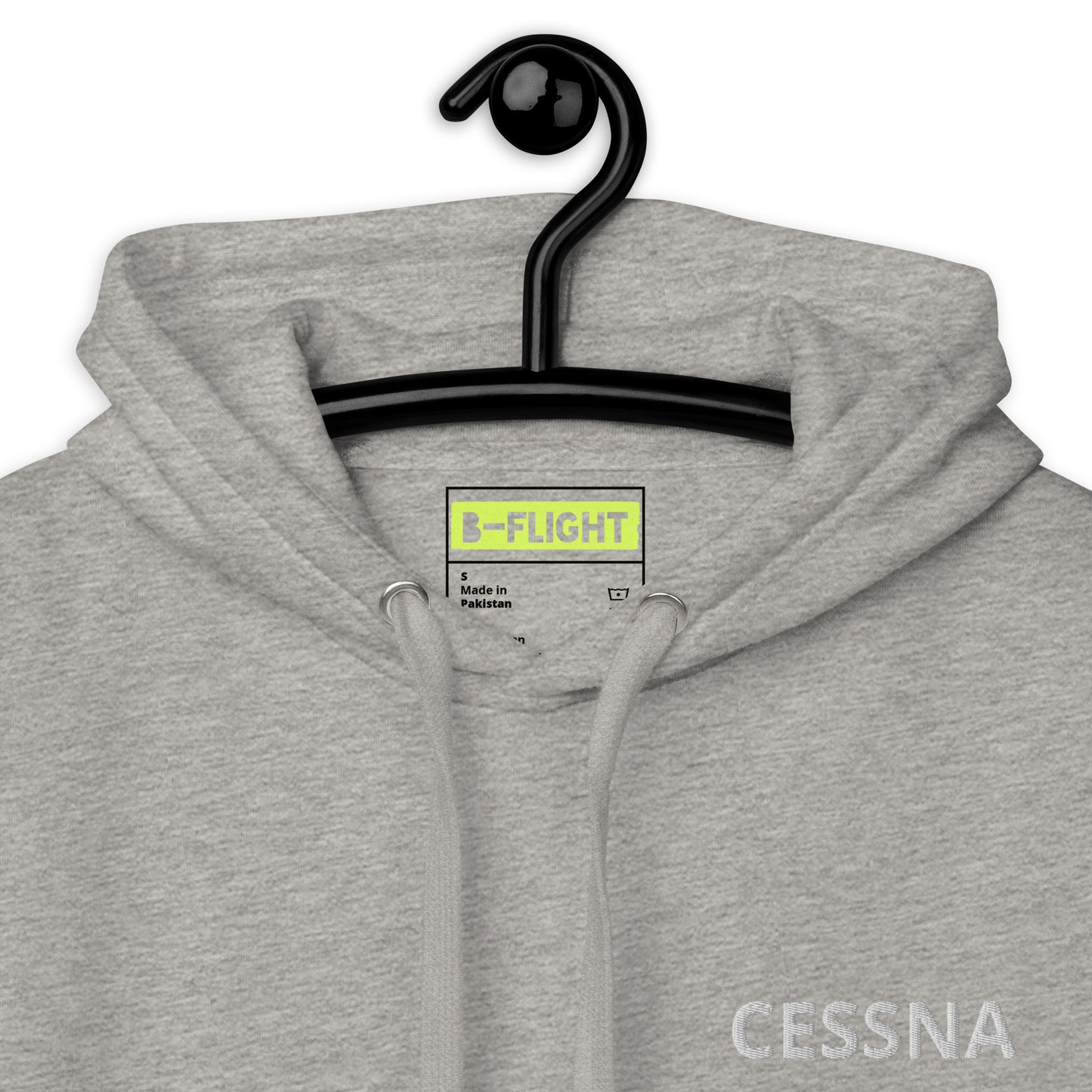 CESSNA 140 White - blue  Back Print with front embroidery CUSTOM N Number Unisex Hoodie