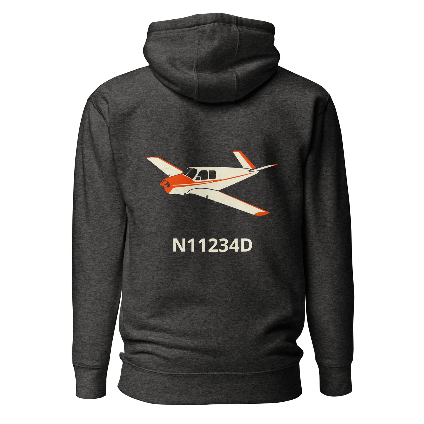 V-TAIL BONANZA Back Print with front embroiderery CUSTOM N Number Unisex Hoodie