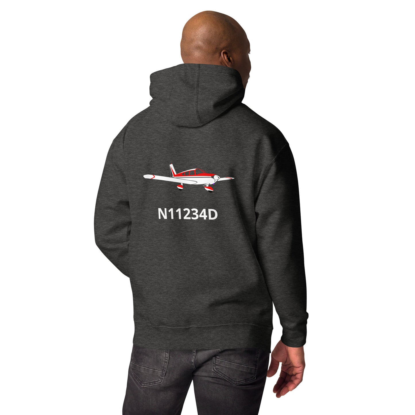 CHEROKEE classic white-red Back Print with front embroidery CUSTOM N Number Unisex Hoodie