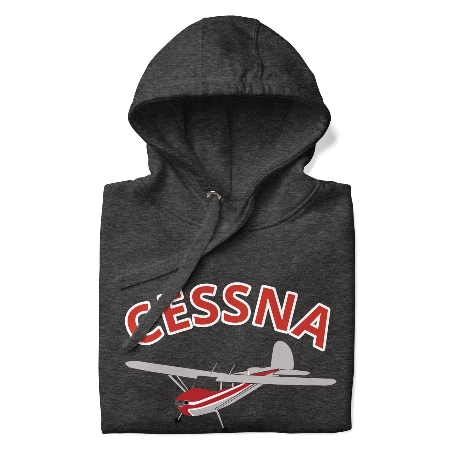 CESSNA 140 Polished-red trim aircraft Cozy aviation Unisex Hoodie