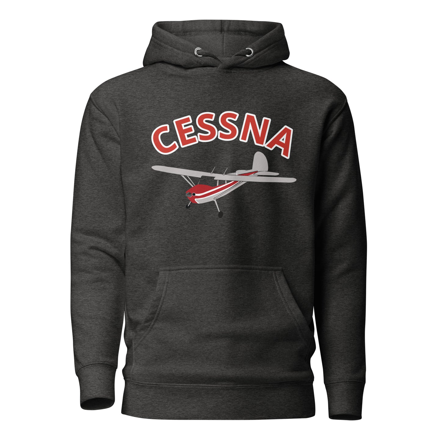 CESSNA 140 Polished-red trim aircraft Cozy aviation Unisex Hoodie