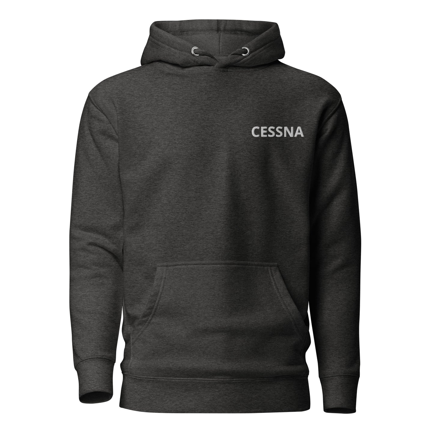 CESSNA 140 polished grey-red Back Print with front embroidery CUSTOM N Number Unisex Hoodie