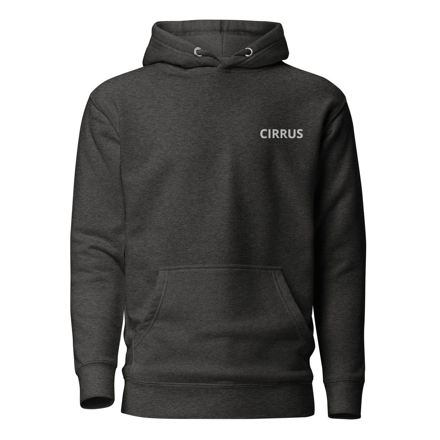 CIRRUS white-grey Back Print with front embroidery CUSTOM N Number Unisex Hoodie