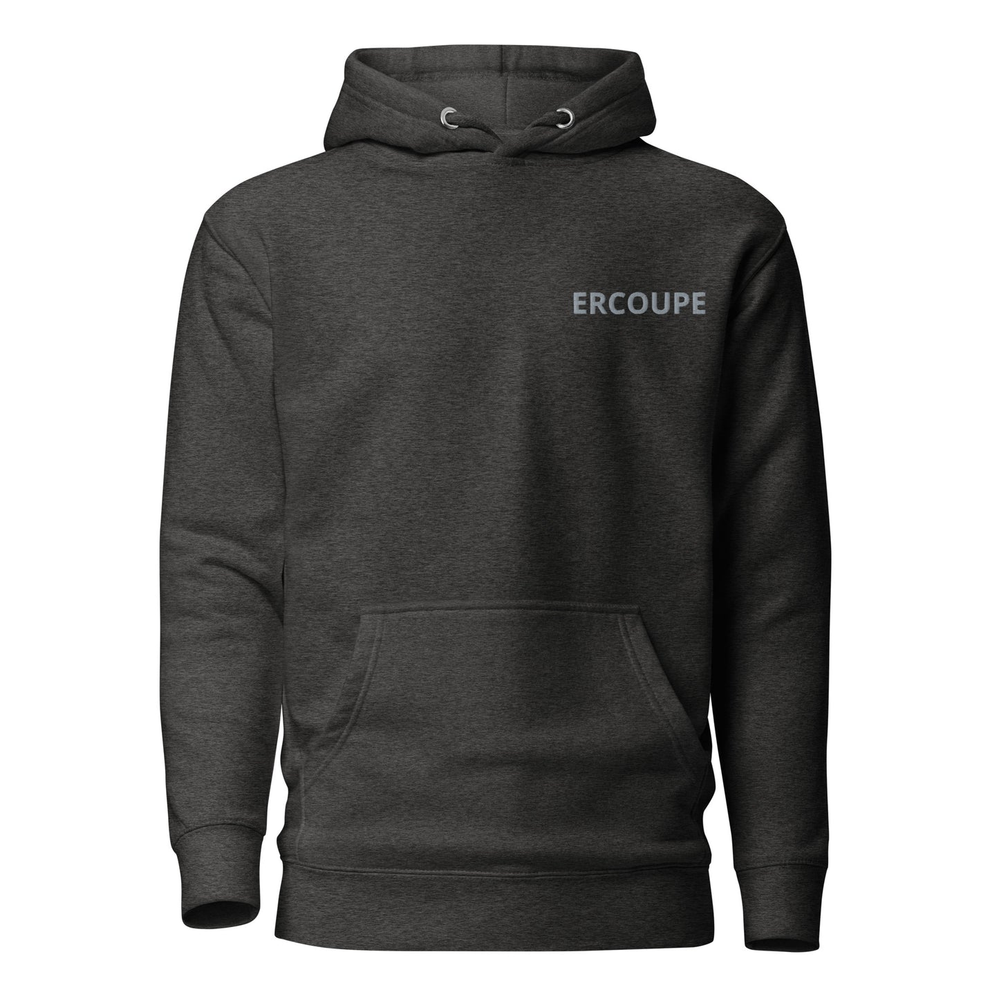 ERCOUPE polished grey - red Back Print with front embroidery CUSTOM N Number Unisex Hoodie