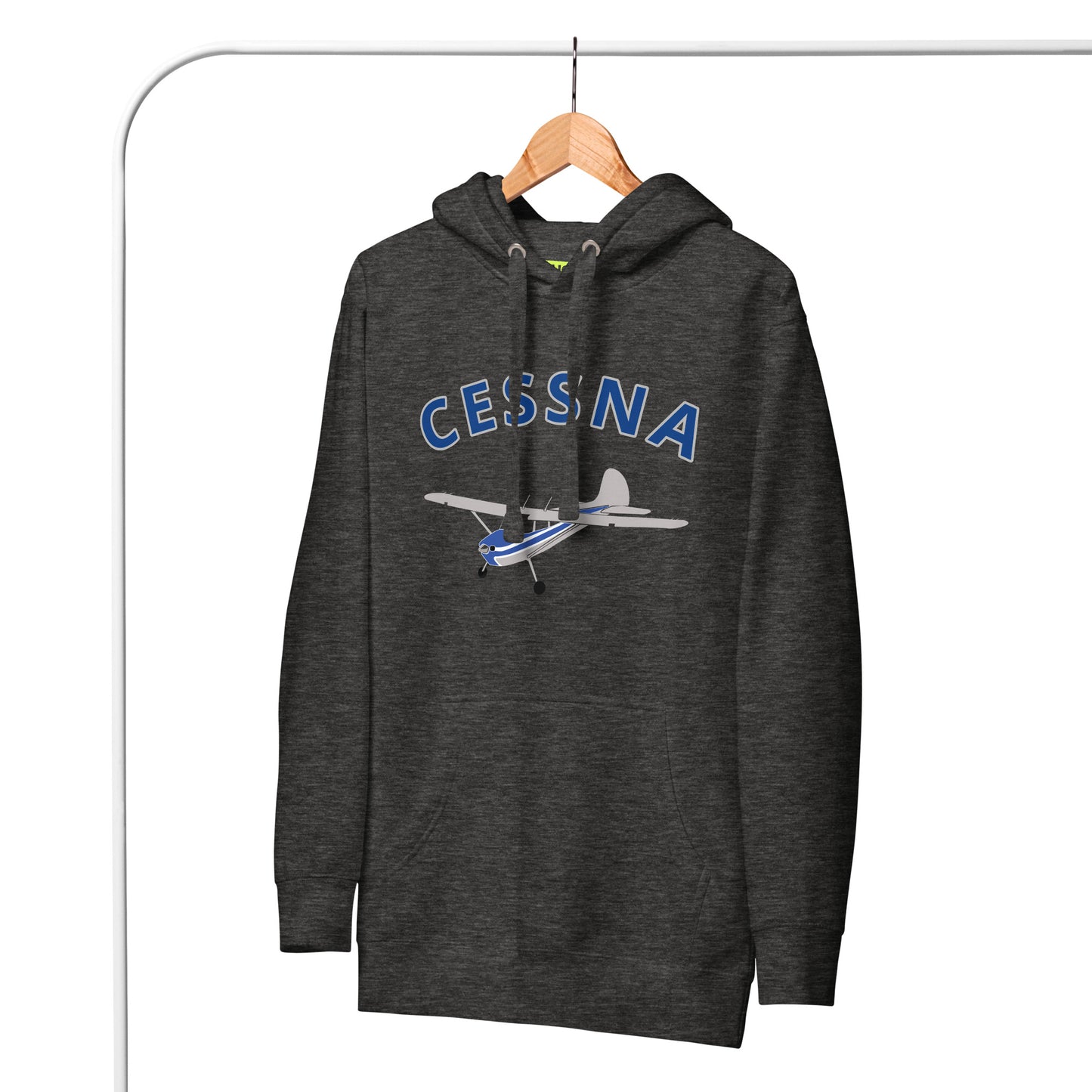 CESSNA 170 polished grey - blue airplane cozy unisex Hoodie