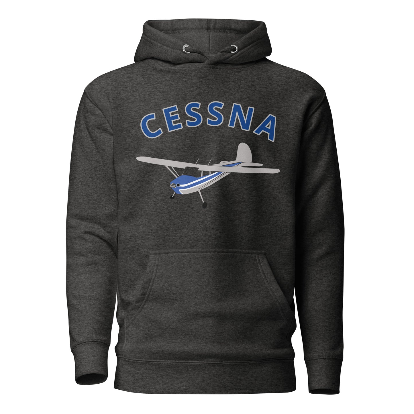 CESSNA 140 Polished-blue trim aircraft Cozy aviation Unisex Hoodie