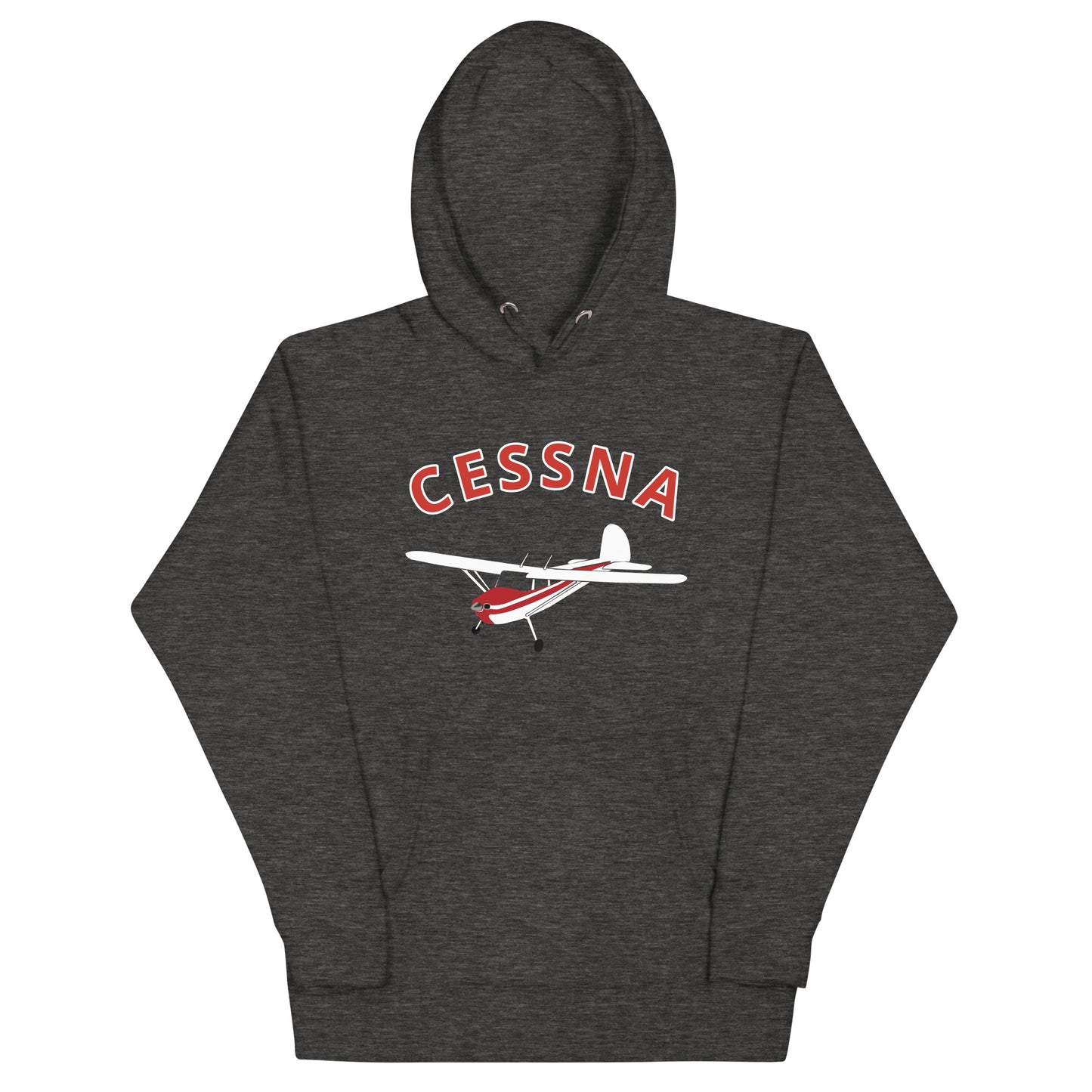 CESSNA 140 White - Red trim aircraft Cozy aviation Unisex Hoodie