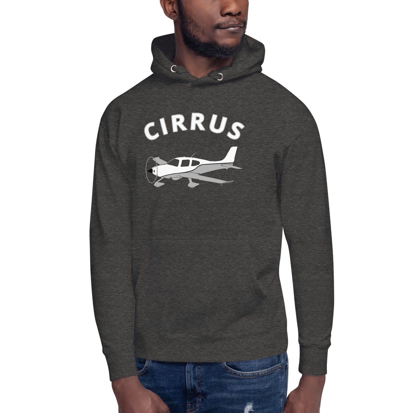 CIRRUS grey-white - cozy Unisex Hoodie. Classic fit for men and women.