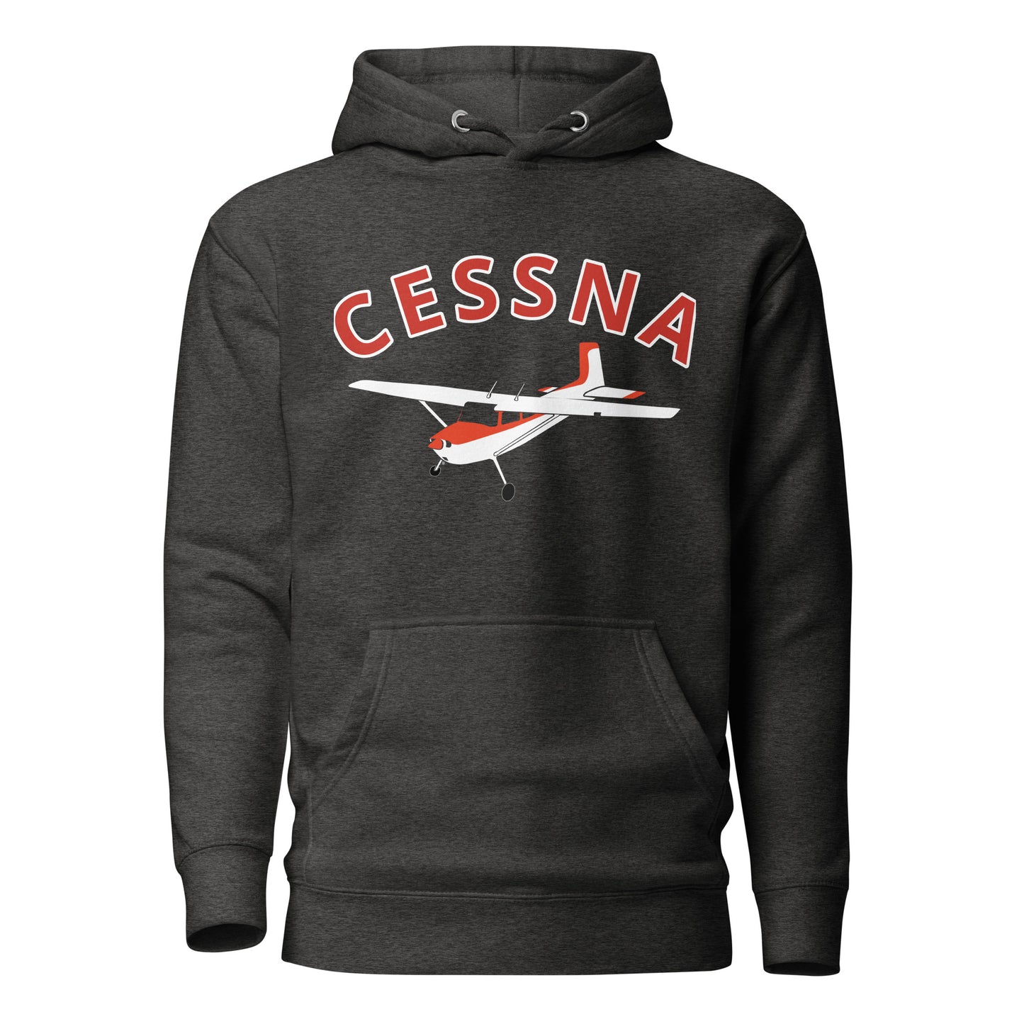 CESSNA 180 Skywagon White-Red aircraft graphic - cozy Unisex Hoodie. Classic fit for men and women