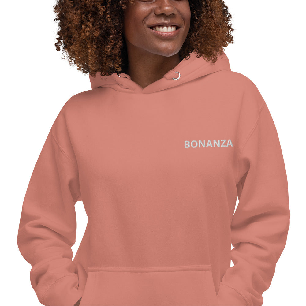 BONANZA A36 White - Blue CUSTOM N NUMBER Printed Cozy Unisex Aviation Hoodie