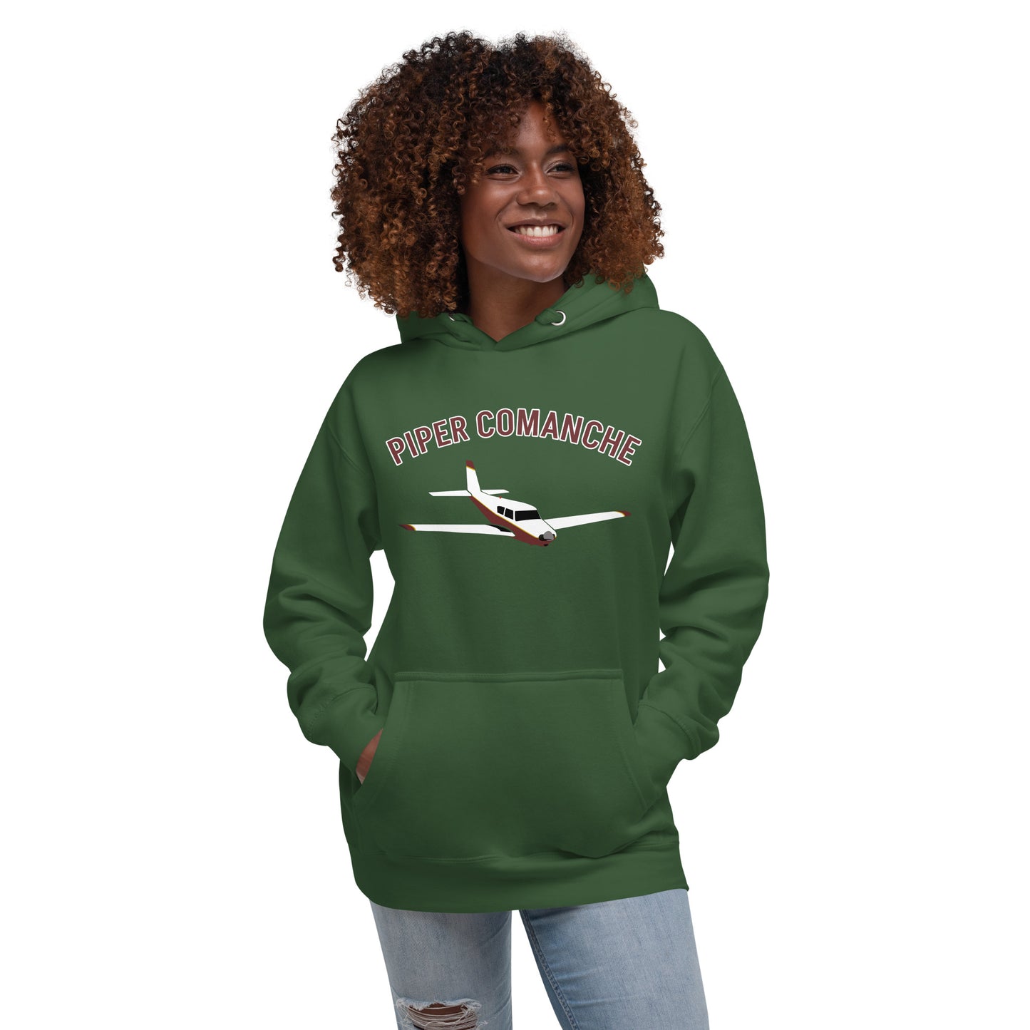 PIPER COMANCHE exclusive aircraft graphic - cozy Unisex Hoodie. Classic fit for men and women.