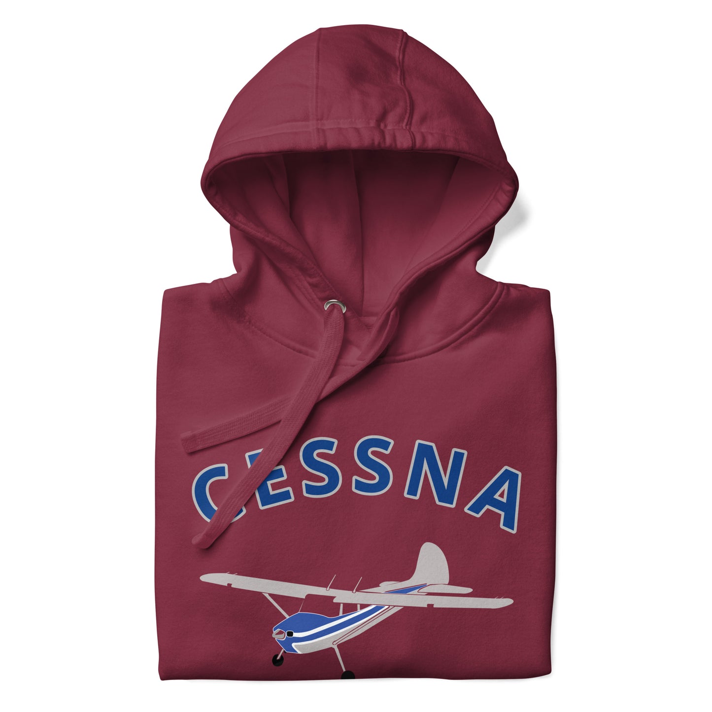 CESSNA 170 polished grey - blue airplane cozy unisex Hoodie