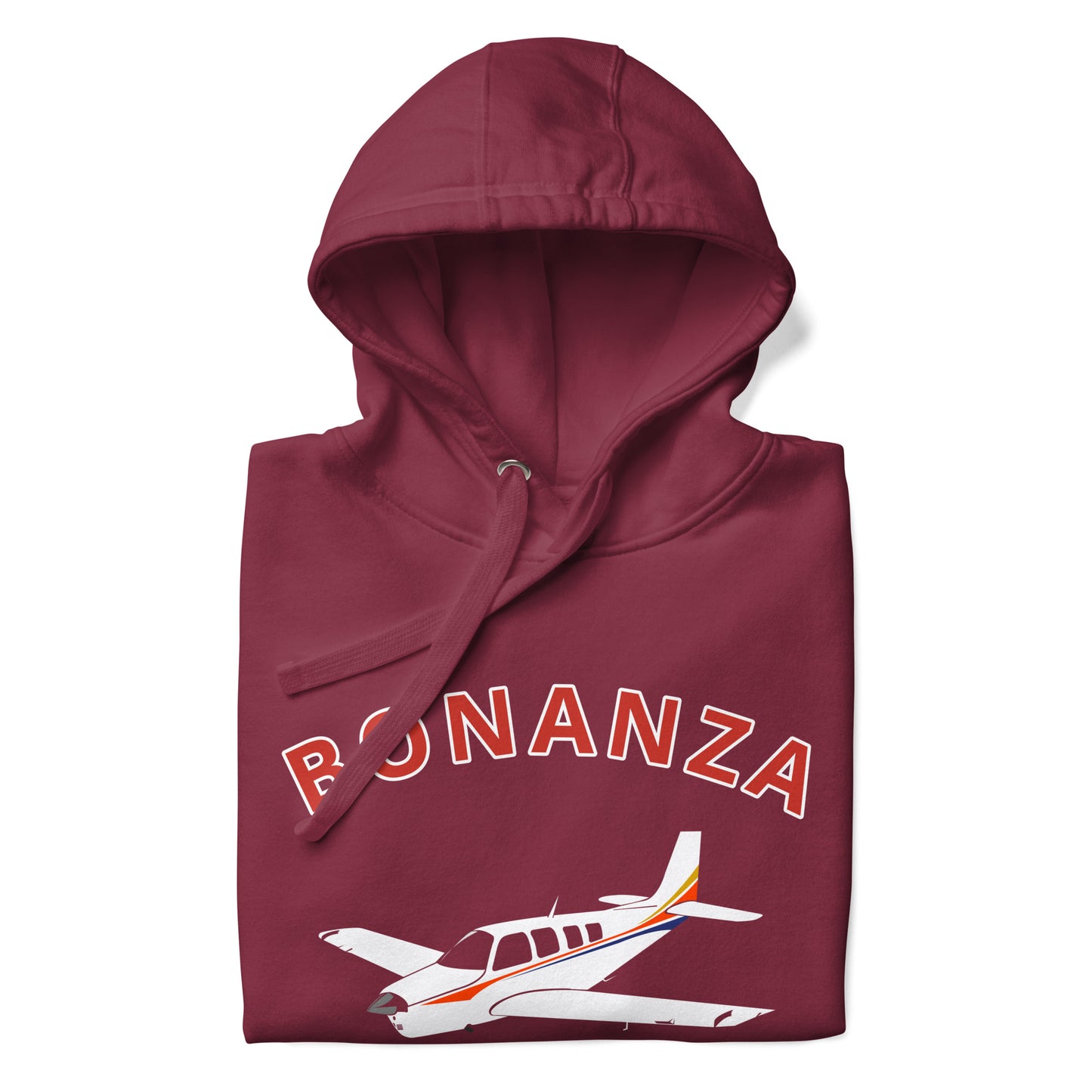 BONANZA A36 White with Stripe aircraft Printed Cozy Unisex Aviation Hoodie