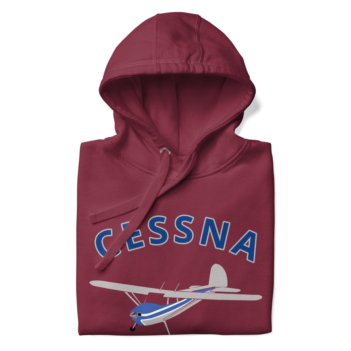 CESSNA 140 Polished-blue trim aircraft Cozy aviation Unisex Hoodie