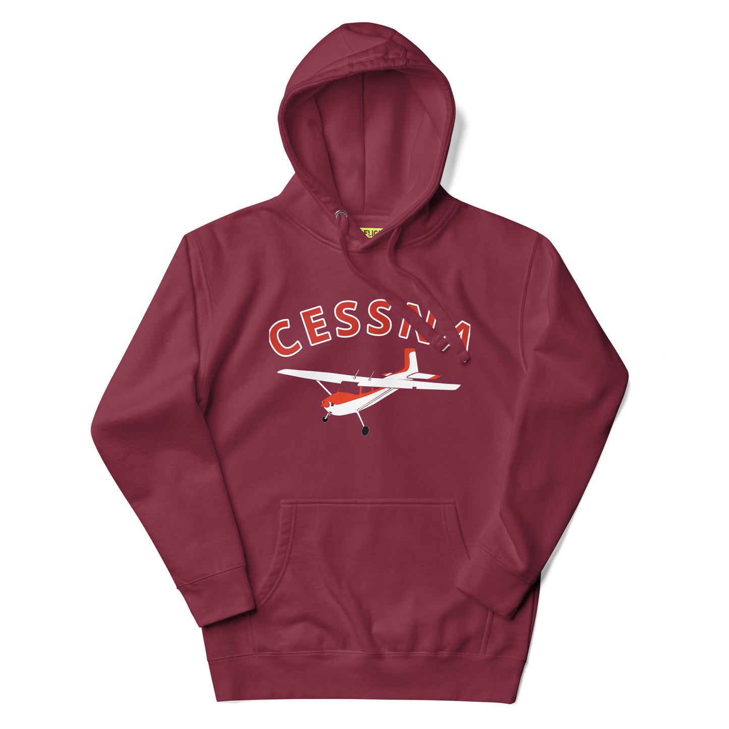 CESSNA 180 Skywagon White-Red aircraft graphic - cozy Unisex Hoodie. Classic fit for men and women