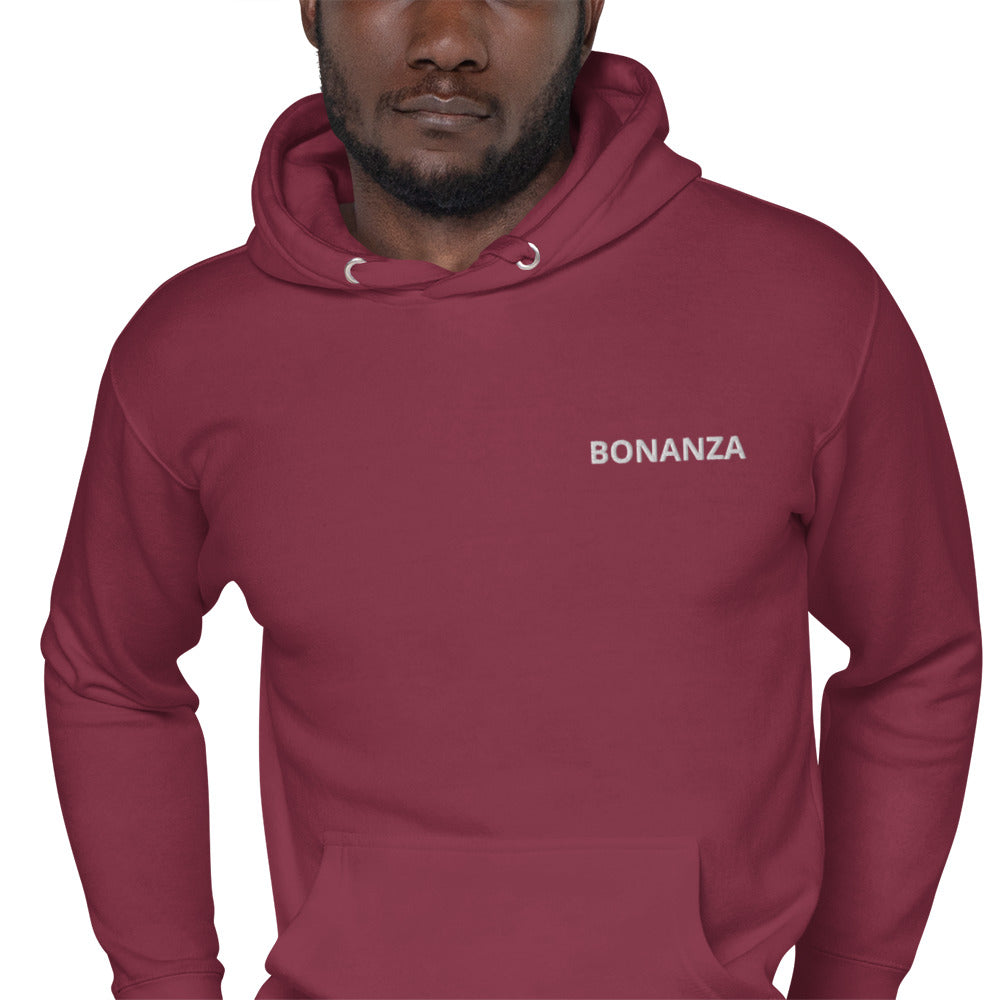 BONANZA F33 Back Print with front embroidery CUSTOM N Number Unisex Hoodie