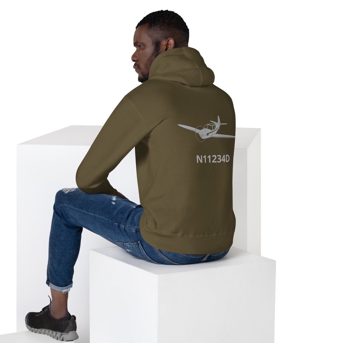 SWIFT Back Print with front embroidery CUSTOM N Number Unisex Hoodie