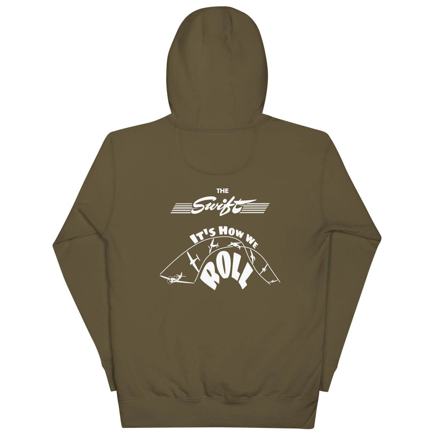 The SWIFT "It's How We Roll"  back graphic with front embroidery CUSTOM N Number Unisex Hoodie