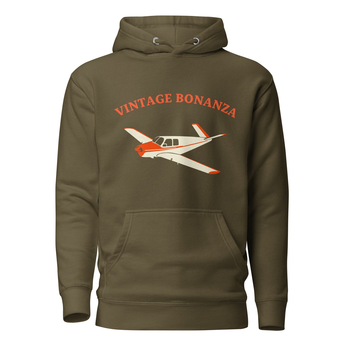 V-TAIL BONANZA Vintage red aircraft - cozy Unisex Hoodie