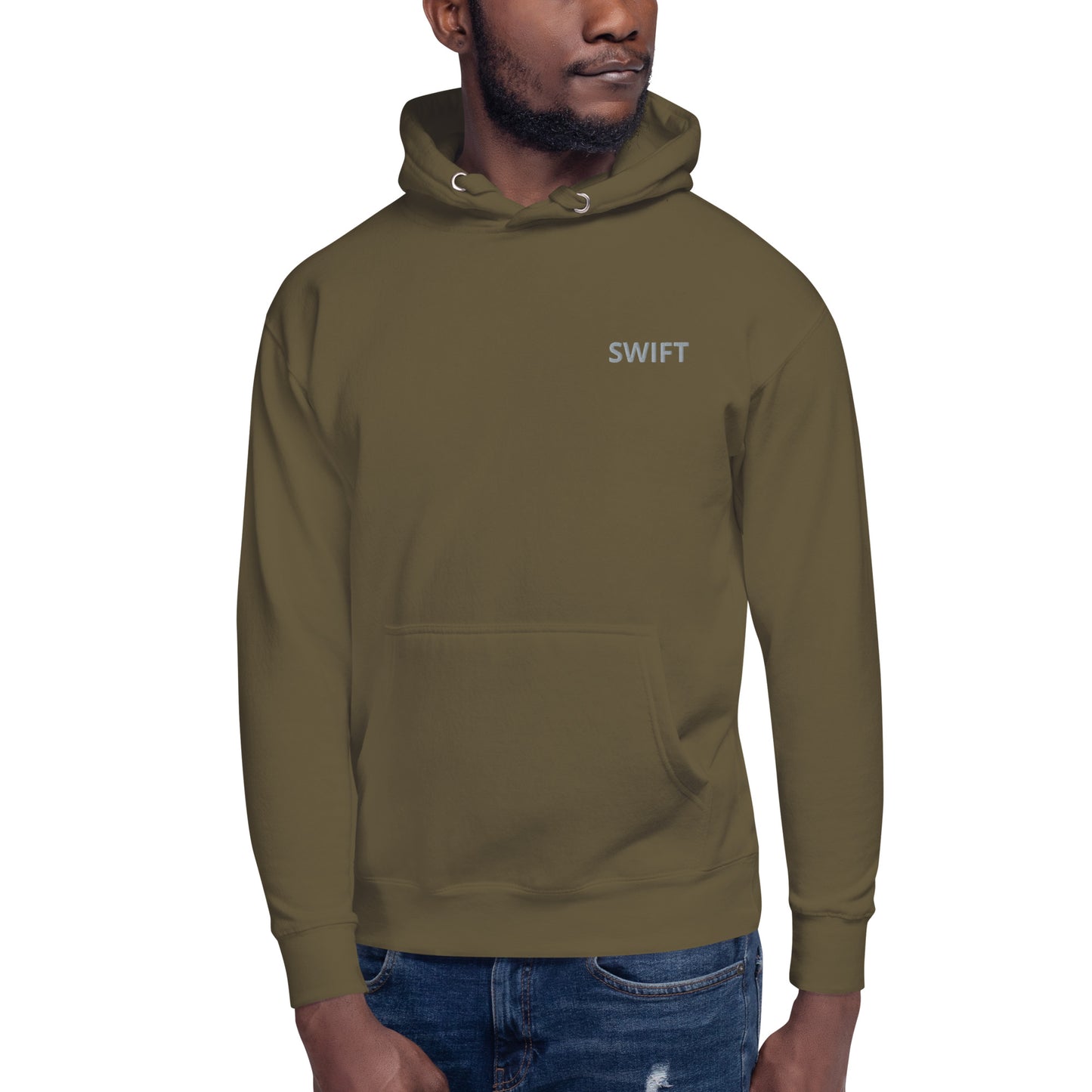 SWIFT Back Print with front embroidery CUSTOM N Number Unisex Hoodie