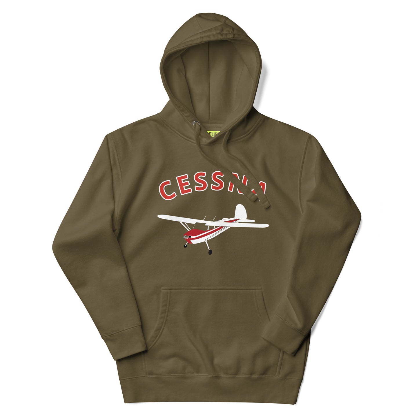 CESSNA 140 White - Red trim aircraft Cozy aviation Unisex Hoodie