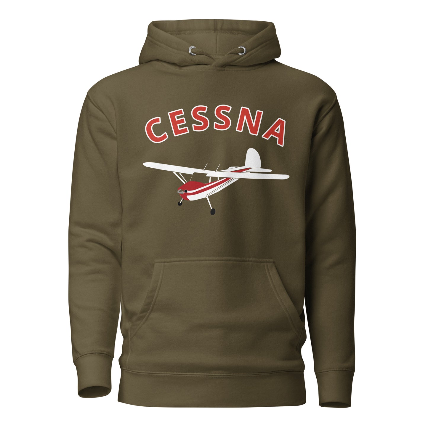 CESSNA 140 White - Red trim aircraft Cozy aviation Unisex Hoodie