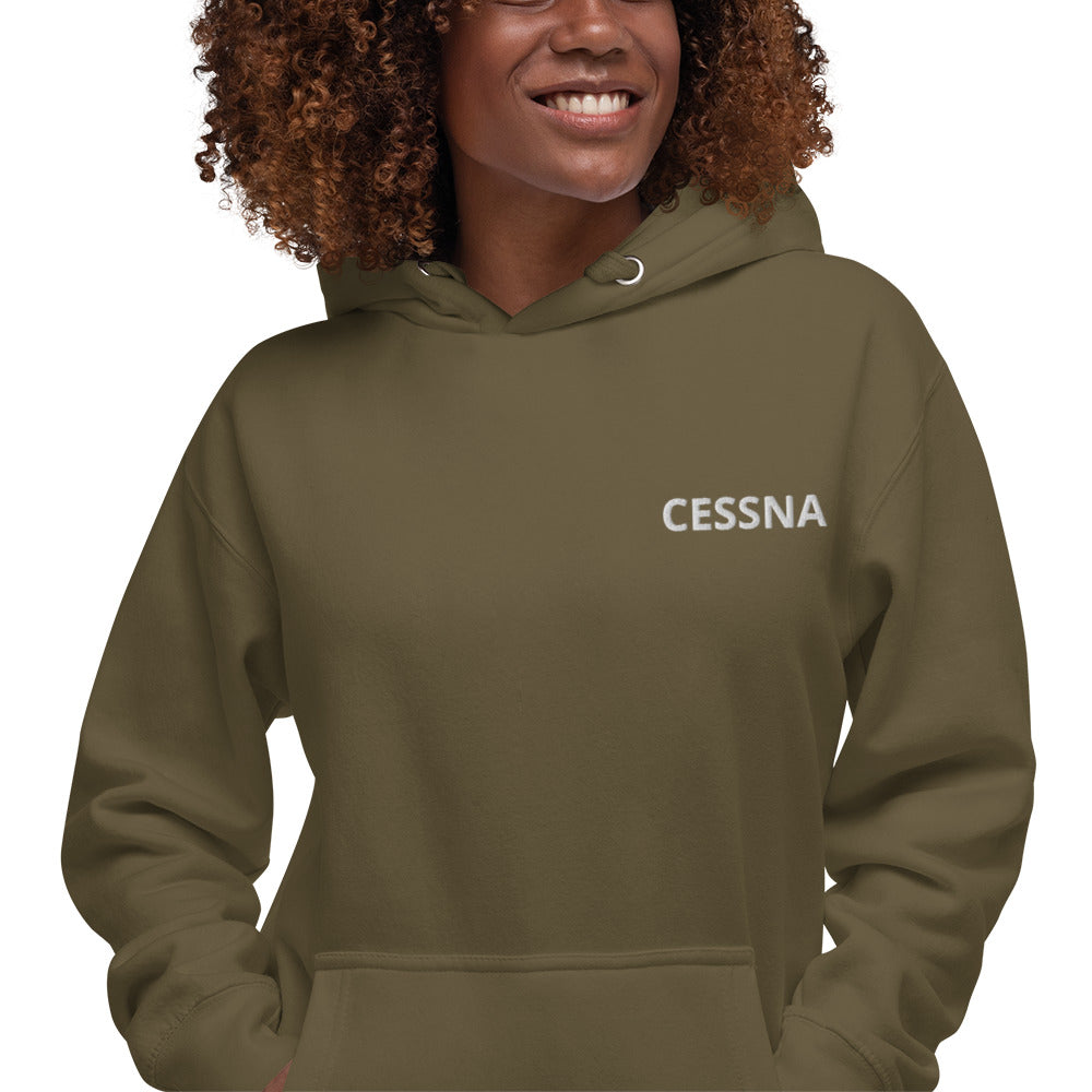 CESSNA 172 retro maroon Back Print with front embroidery CUSTOM N Number Unisex Hoodie