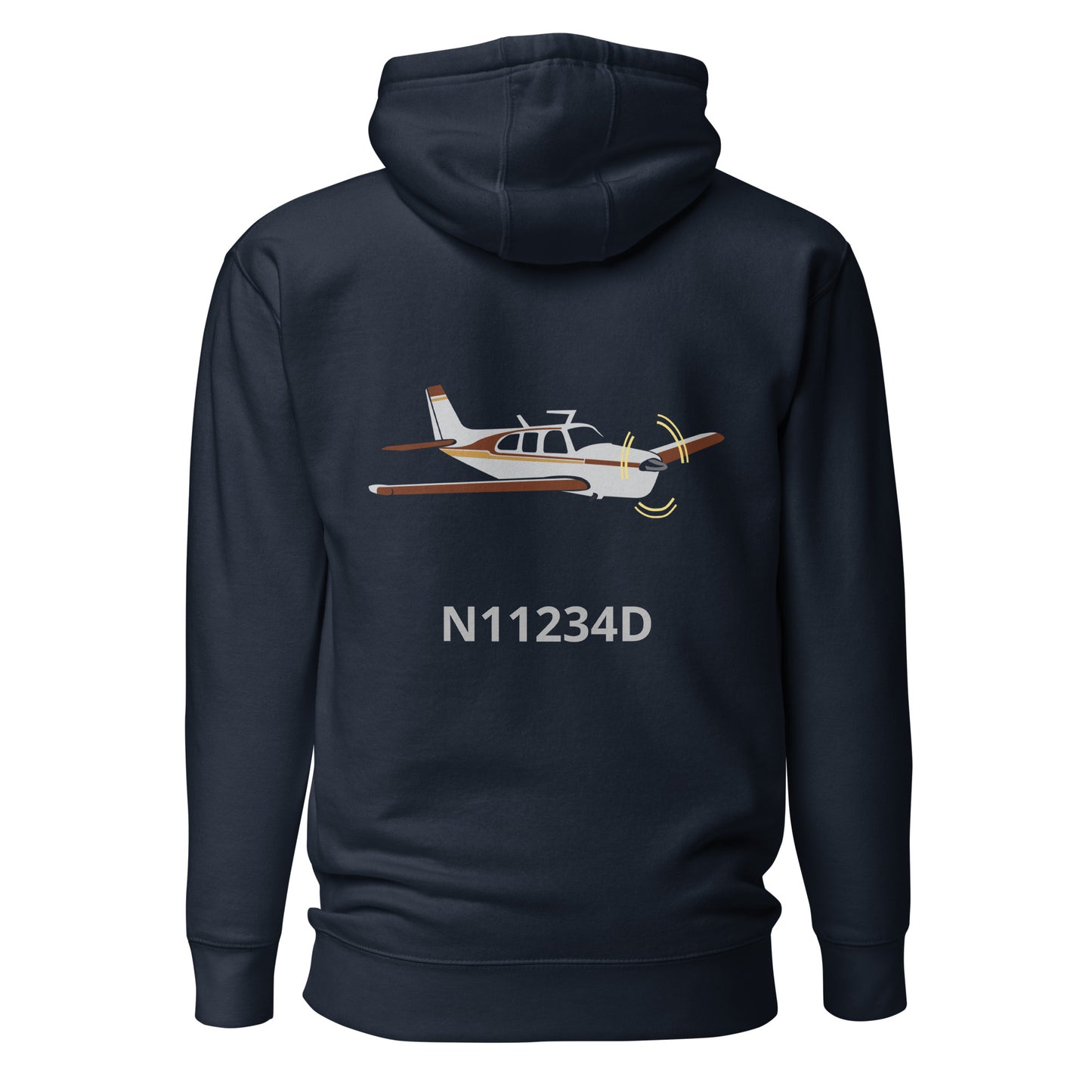 BONANZA F33 Back Print with front embroidery CUSTOM N Number Unisex Hoodie