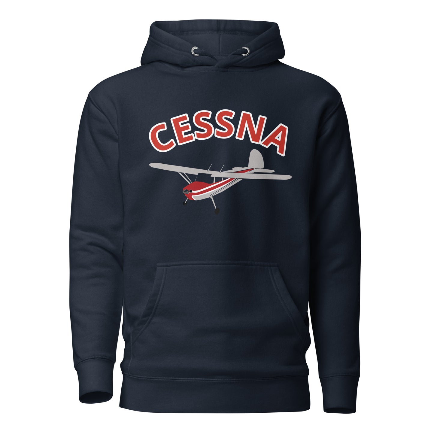 CESSNA 140 Polished-red trim aircraft Cozy aviation Unisex Hoodie