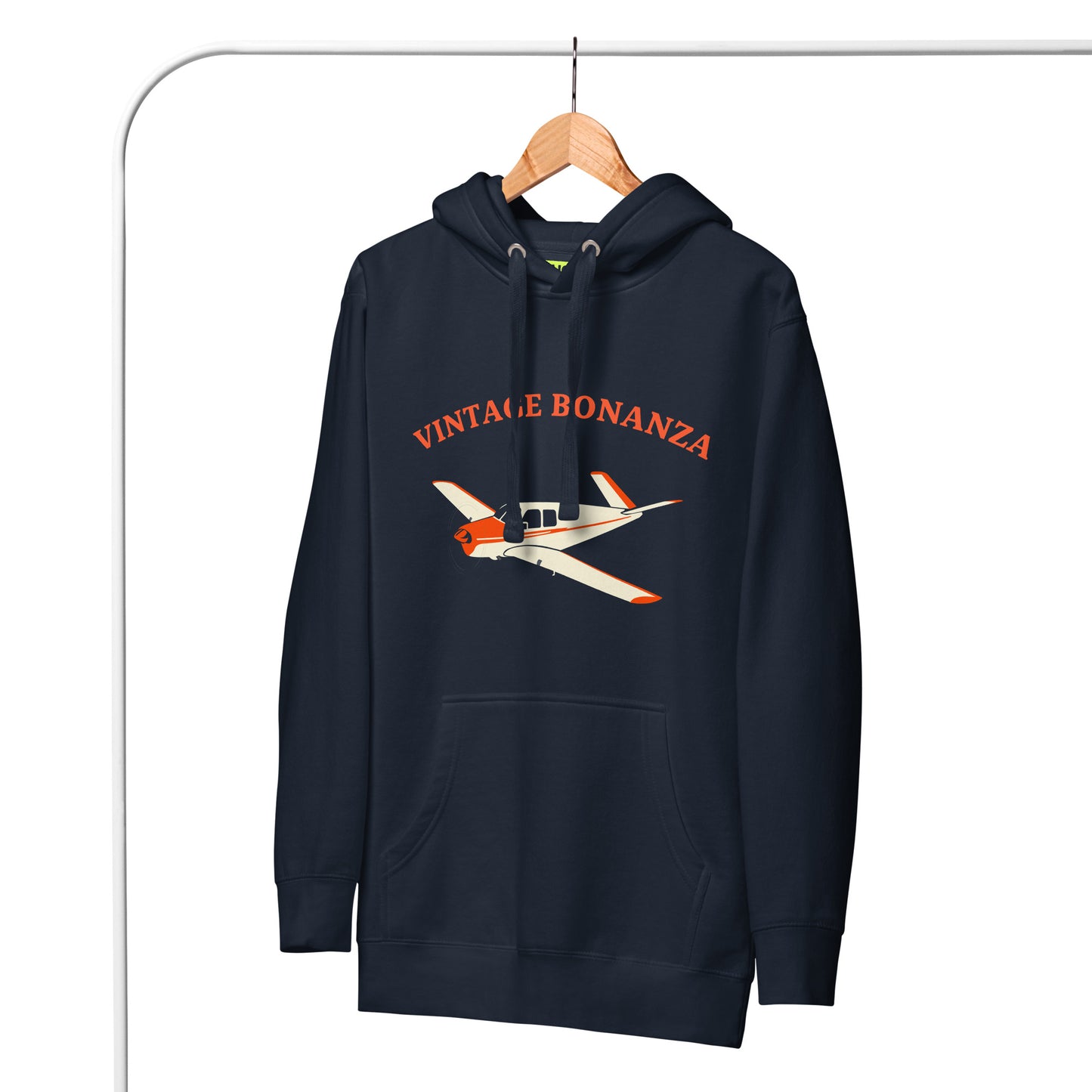 V-TAIL BONANZA Vintage red aircraft - cozy Unisex Hoodie