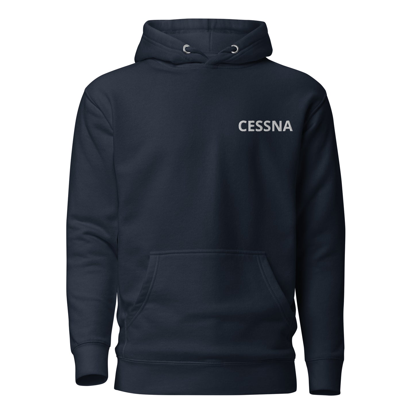 CESSNA 170 white-blue Back Print with front embroidery CUSTOM N Number Unisex Hoodie.