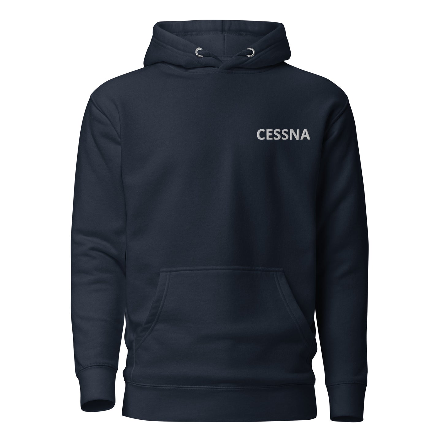 CESSNA 140 polished grey-red Back Print with front embroidery CUSTOM N Number Unisex Hoodie