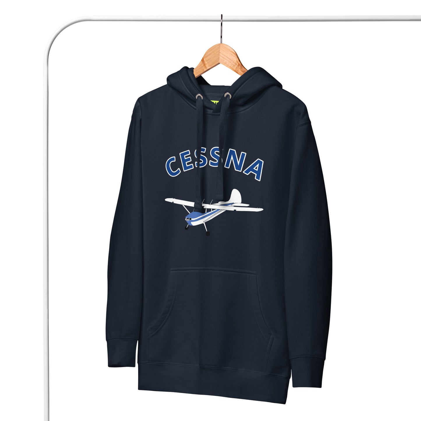 CESSNA 170 White-blue airplane cozy unisex Hoodie