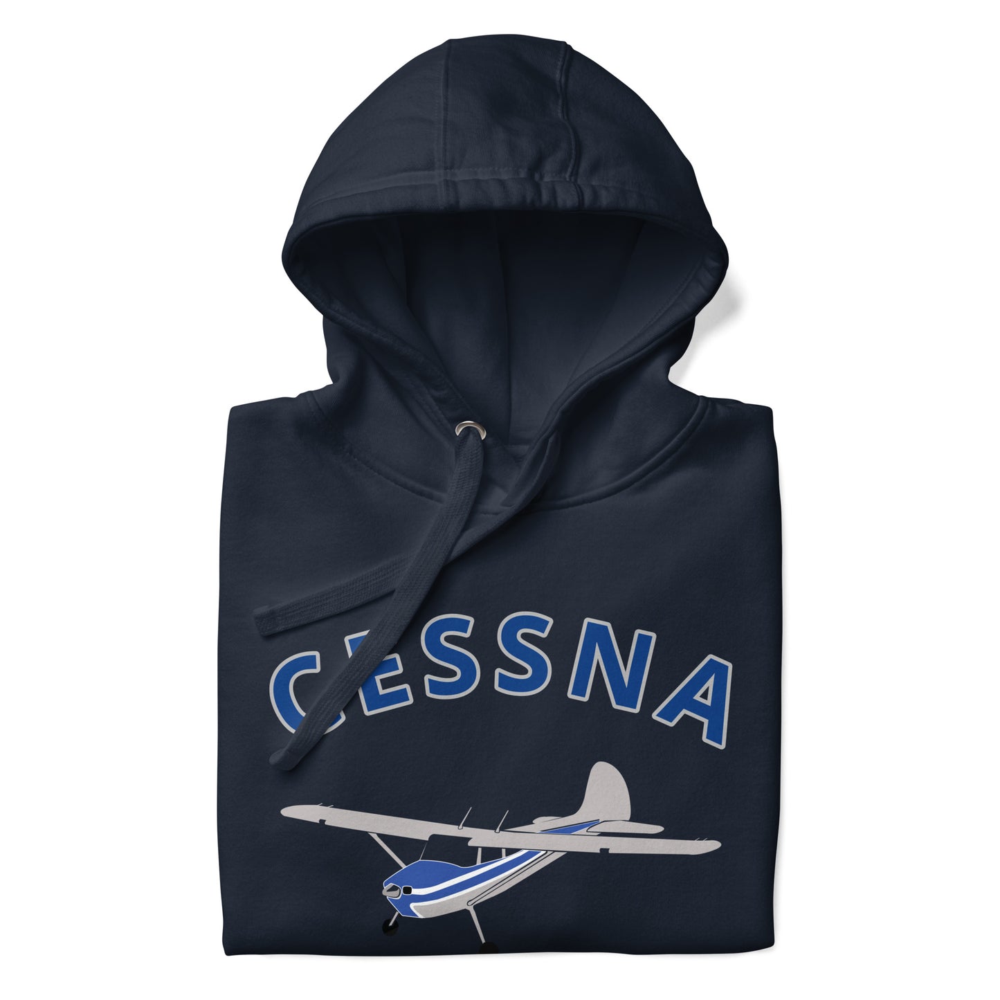 CESSNA 170 polished grey - blue airplane cozy unisex Hoodie