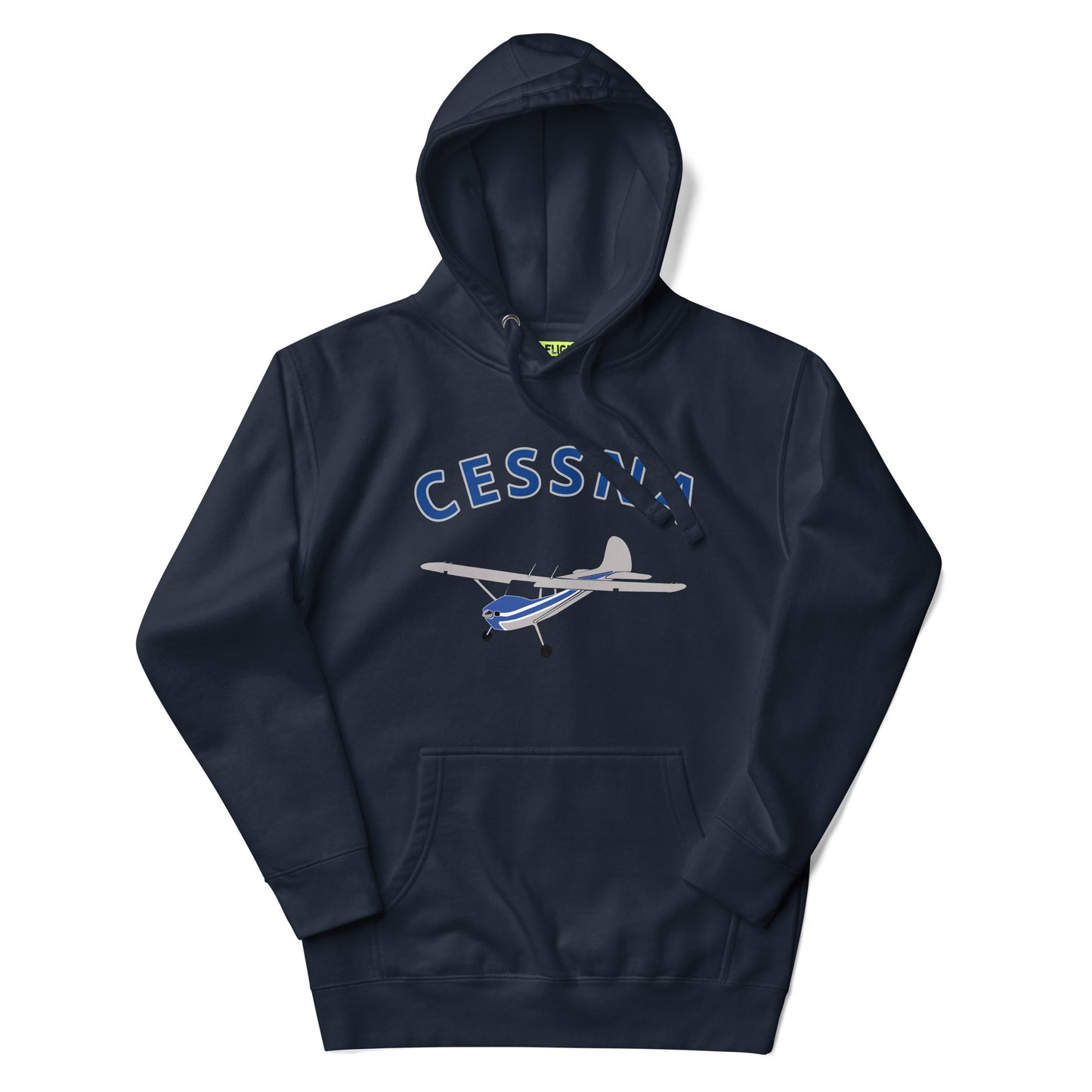 CESSNA 170 polished grey - blue airplane cozy unisex Hoodie